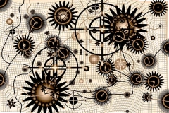 Bildkonstruktion mittels Photoshp-Tools. Einfärbig. Burkhard Zimmermann 2015