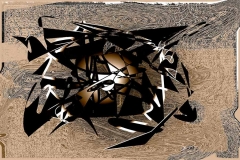 Bildkonstruktion mittels Photoshp-Tools. Einfärbig. Burkhard Zimmermann 2015